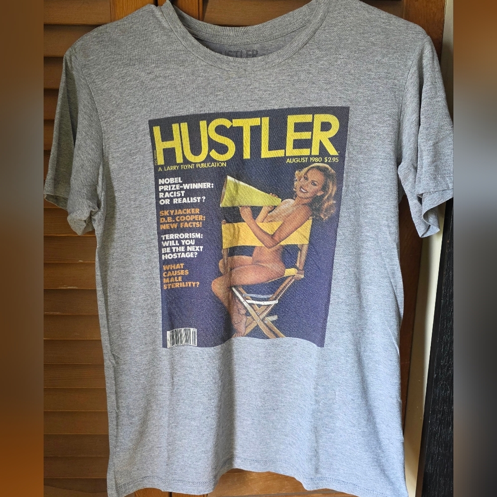 Hustler Hollywood Gray Graphic Magazine Unisex Tee
